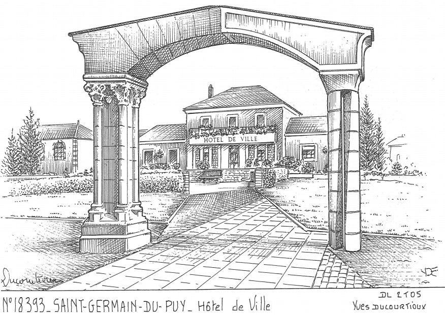 N 18393 - ST GERMAIN DU PUY - htel de ville